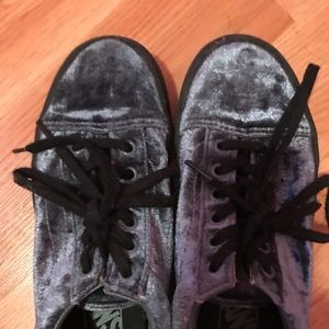 Velvet blue Vans ((little scruffs here and there))